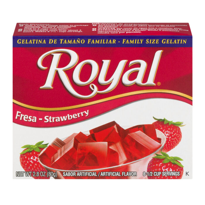 Royal, Family Size Gelatin Strawberry, Case Of 12, 2.80 Oz - Image 1
