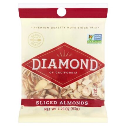 Diamond Of California, Sliced Almonds, Case Of 12, 2.25 Oz