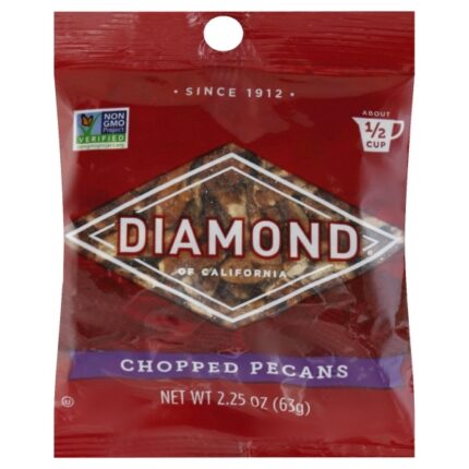 Diamond Of California, California Chopped Pecans, Case Of 12, 2.25 Oz