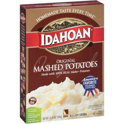 Idahoan, Gluten Free Original Mashed Potatoes, Case Of 12, 13.75 Oz