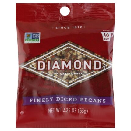 Diamond Of California, Finely Diced California Pecans, Case Of 12, 2.25 Oz