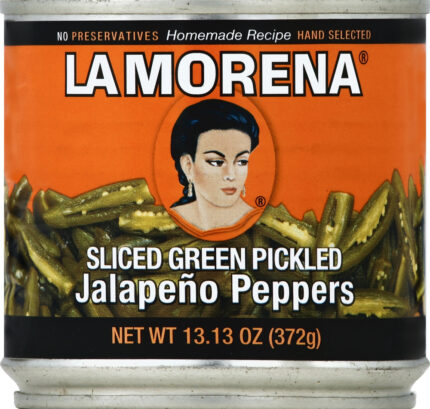 La Morena, Sliced Green Pickled Jalapeno Peppers, Case Of 12, 13.13 Oz