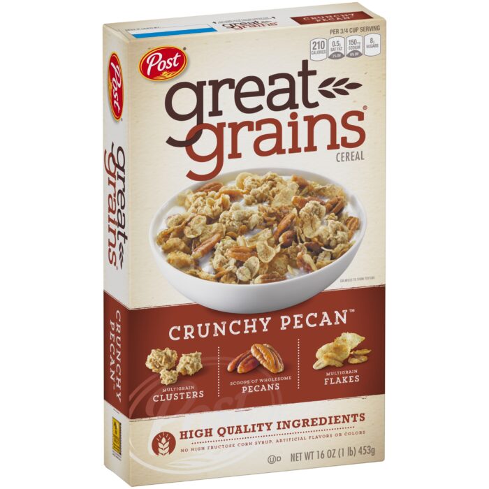 Post, Great Grains Cereal Crunchy Pecan, Case Of 12, 16 Oz - Image 1