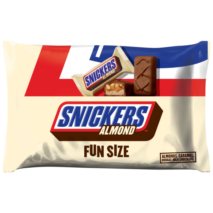 Snickers, Almond Fun Size Chocolate Candy Bars, Case Of 12, 10.23 Oz - Image 1