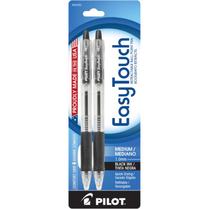 Pilot, Easytouch Retractable Medium 1.00Mm Pen, Case Of 6, 2 Ct