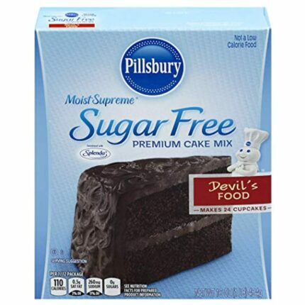 Pillsbury, Moist Supreme Sugar-Free Devil'S Food Premium Cake Mix, Case Of 12, 16 Oz