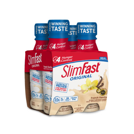Slim Fast, Original Meal Replacement Shake French Vanilla 4/11 Fl Oz, Case Of 3, 44 Oz
