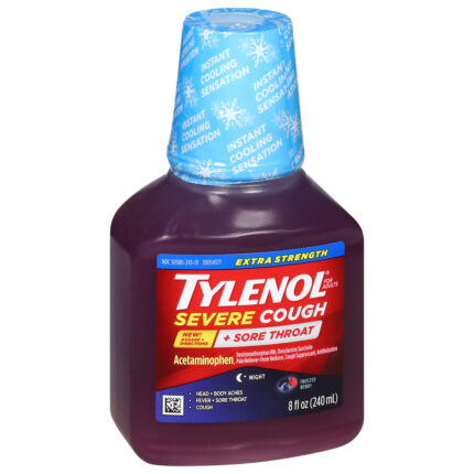 Tylenol, Severe Cough And Sore Throat Syrup, Case Of 3, 8 Fl Oz
