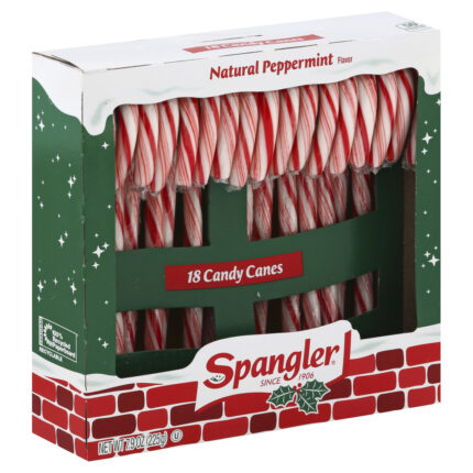 Spangler Candy, Natural Peppermint Flavor Candy Canes, Case Of 30, 7.9 Oz