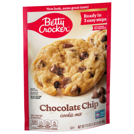 Betty Crocker, Ready To Bake Chocolate Chip Cookie Mix, Case Of 12, 17.5 Oz