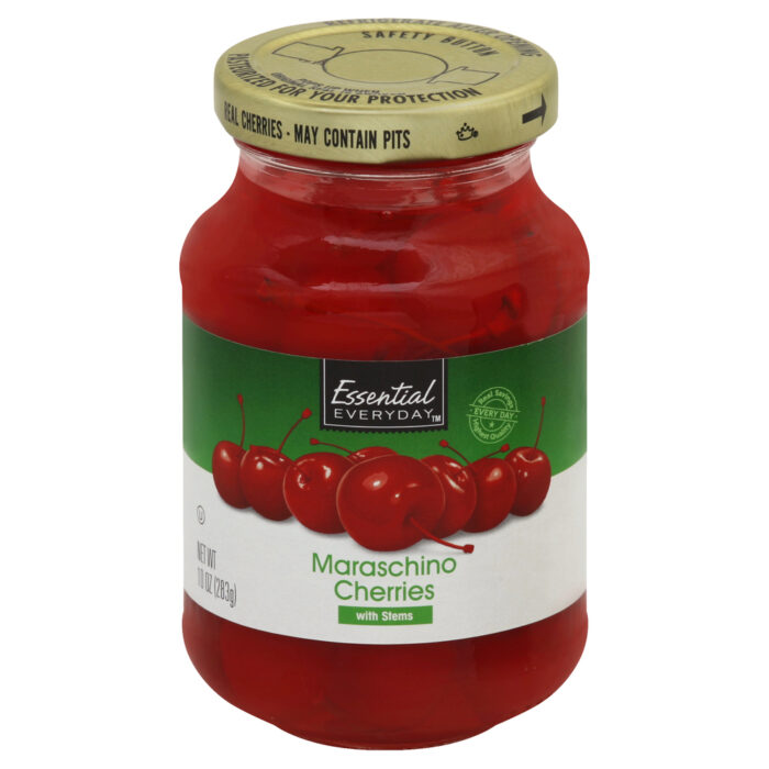 Essential Everyday, Maraschino Cherries With Stems, Case Of 12, 10 Oz - Image 1