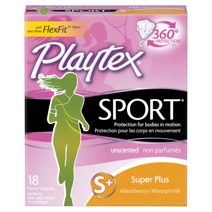 Playtex, Sport Tampons Super Plus Absorbency Unscented, Case Of 6, 18 Ct - Image 1