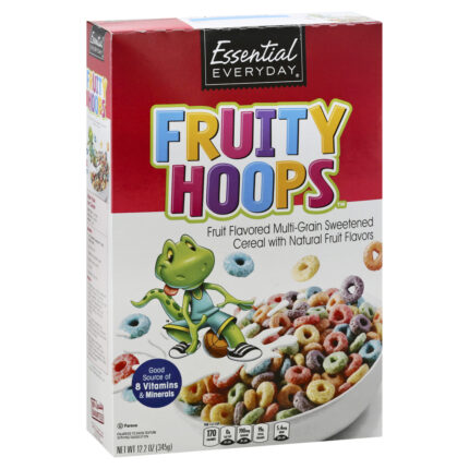 Essential Everyday, Fruit Flavored Multi Grain Sweetened Cereal, Case Of 14, 12.2 Oz