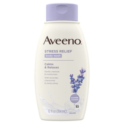 Aveeno, Stress Relief Body Wash Oat Lavender And Chamomile, Case Of 3, 12 Fl Oz