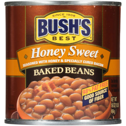Bush'S, Honey Sweet Baked Beans Can, Case Of 12, 16 Oz