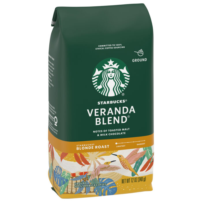 Starbucks, Ground Blonde Roast Veranda Blend Coffee, Case Of 6, 12 Oz - Image 1