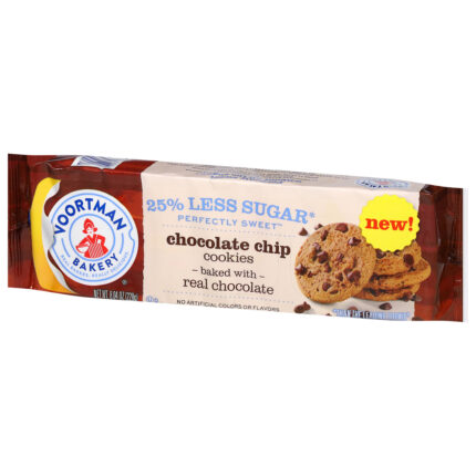 Voortman Bakery, Perfectly Sweet Chocolate Chip Cookies, Case Of 12, 8.04 Oz