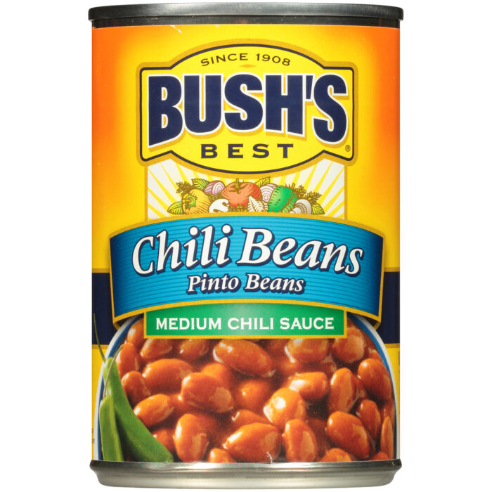 Bush'S, Chili Beans Pinto Beans In A Medium Chili Sauce Can, Case Of 12, 16 Oz - Image 1