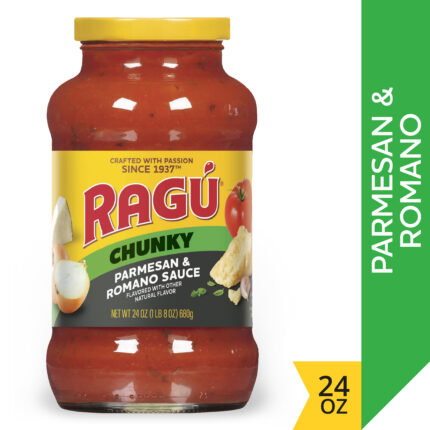 Ragu, Chunky Parmesan & Romano Pasta Sauce, Case Of 12, 24 Oz