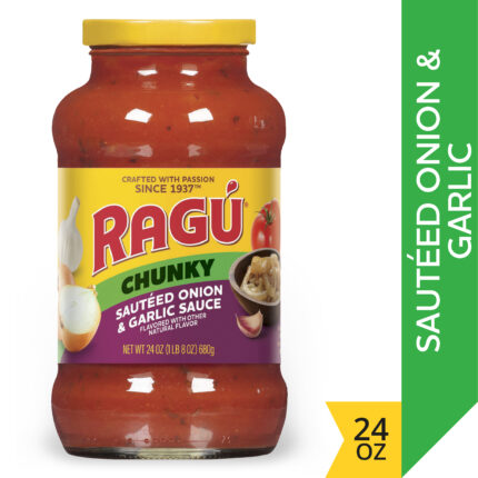 Ragu, Chunky Sauteed Onion & Garlic Pasta Sauce, Case Of 12, 24 Oz