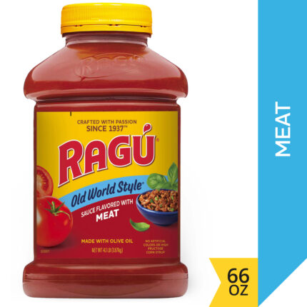 Ragu, Old World Style Meat Pasta Sauce, Case Of 6, 66 Oz