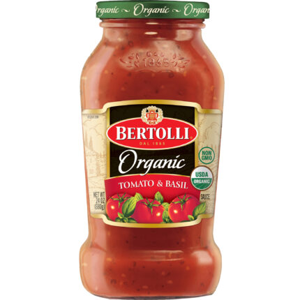 Bertolli, Organic Traditional Tomato & Basil Pasta Sauce, Case Of 6, 24 Oz