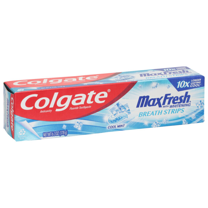 Colgate, Maxfresh Toothpaste With Whitening Breath Strips Cool Mint, Case Of 6, 6.3 Oz - Image 1