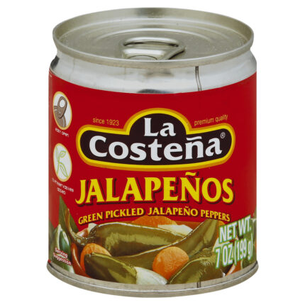 La Costena, Green Pickled Jalapenos Peppers, Case Of 24, 7 Oz