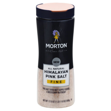 Morton, Himalayan Pink Salt Fine, Case Of 12, 17.6 Oz
