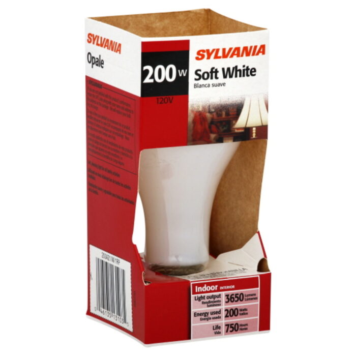 Sylvania, Light Bulb Soft White 200W, Case Of 12, 1 Ct - Image 1