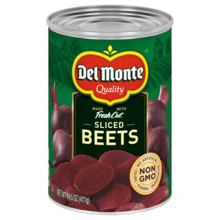 Del Monte, Fresh-Cut Sliced Canned Beets Canned Vegetables Can, Case Of 12, 14.5 Oz
