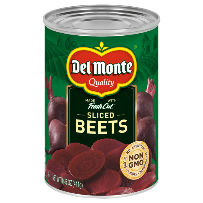 Del Monte, Fresh-Cut Sliced Canned Beets Canned Vegetables Can, Case Of 12, 14.5 Oz - Image 1