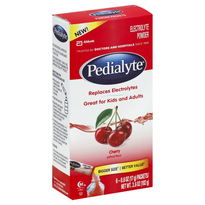 Pedialyte, Electrolyte Powder Packets Cherry 6 Single Serving, Case Of 6, 3.6 Oz - Image 1
