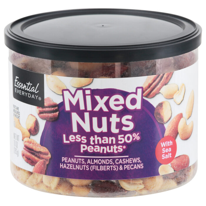Essential Everyday, Mixed Nuts With Sea Salt, Case Of 12, 10 Oz - Image 1