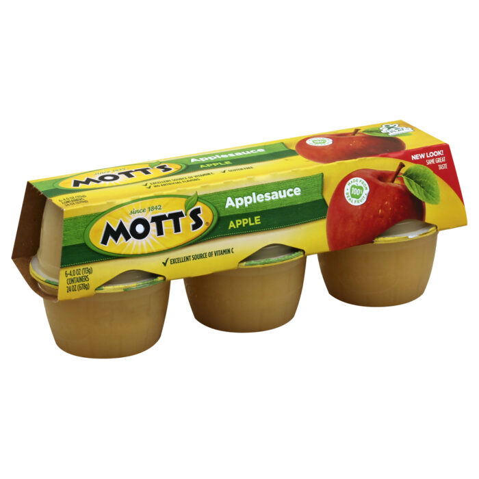Mott'S, Original Applesauce Cups 6 Ct/4 Oz, Case Of 12, 24 Oz - Image 1