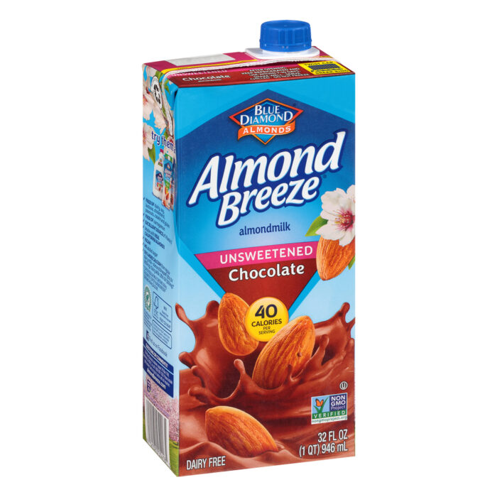 Almond Breeze, Almond Milk Unsweetened Chocolate, Case Of 12, 32 Oz - Image 1