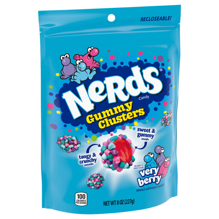 Nerds, Gummy Clusters Very Berry Candy Pouch, Case Of 6, 8 Oz - Image 1