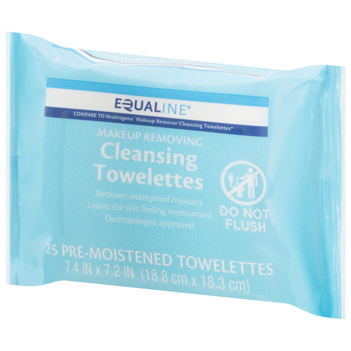 Equaline, Makeup Removing Cleansing Towelettes, Case Of 4, 25 Ct - Image 1