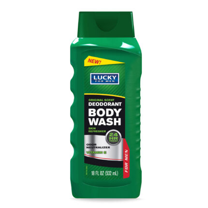 Lucky, For Men Deodorant Body Wash. Skin Refresher And Odor Neutralizer. Original Scent. 16 Fl. Oz., Case Of 12, 16 Fl Oz