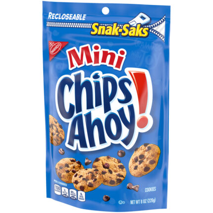 Chips Ahoy!, Snak Saks Mini  Cookies Pouch, Case Of 12, 8 Oz