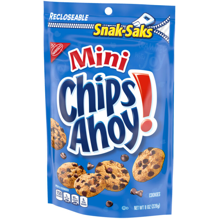 Chips Ahoy!, Snak Saks Mini  Cookies Pouch, Case Of 12, 8 Oz - Image 1