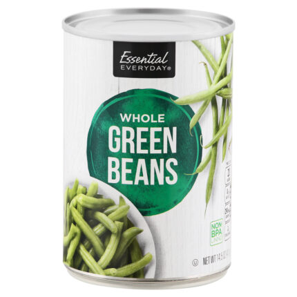 Essential Everyday, Whole Green Beans, Case Of 24, 14.5 Oz