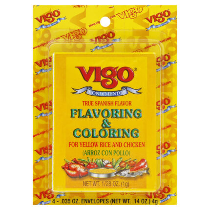 Vigo, True Spanish Flavoring Coloring Yellow Rice Chicken, Case Of 12, 1 Pk