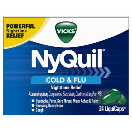 Vicks, Nyquil Liquicaps Cold And Flu, Case Of 6, 24 Ct