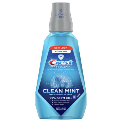 Crest, Pro Health Multi Protection Clean Mint Oral Rinse, Case Of 6, 33.8 Fl Oz