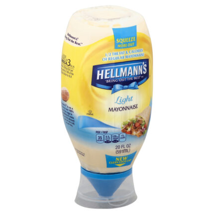 Hellmann'S, Squeeze Light Mayonnaise, Case Of 12, 20 Fl Oz