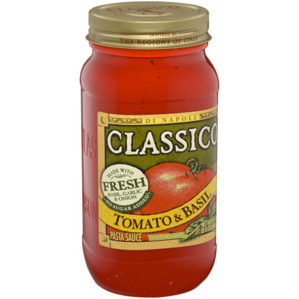 Classico, Pasta Sauce Tomato &Basil Jar, Case Of 12, 24 Oz