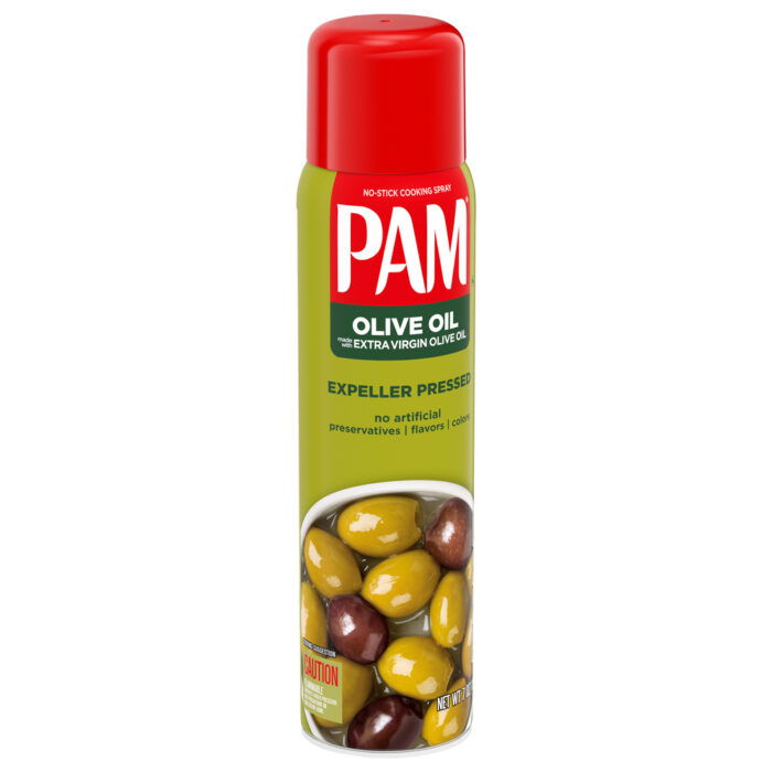 Pam, Expeller Pressed Olive Oil No-Stick Cooking Spray, Case Of 12, 7 Oz - Image 1