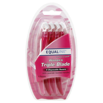 Equaline, Disposable Triple Blades Razors Womens, Case Of 6, 4 Ct