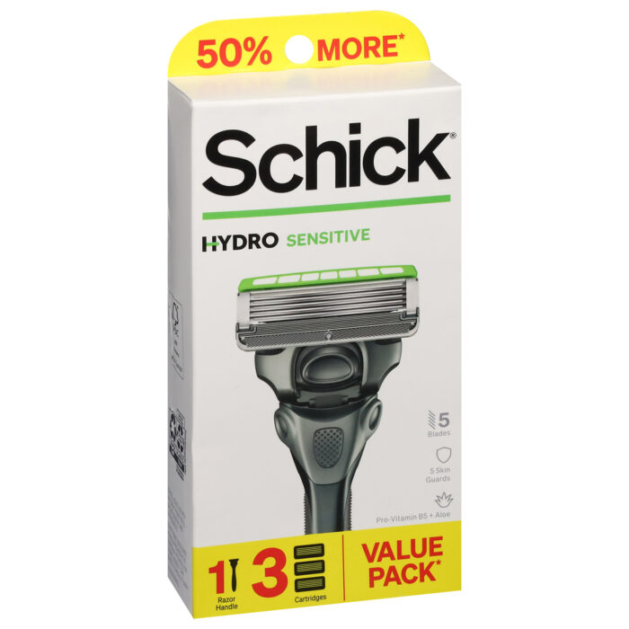 Schick, Sensitive Hydro Razor Value Pack, Case Of 3, 1 Ct - Image 1